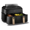 Philips 5000 Serie NA552/00 Fritteuse Doppelt 9 l Standgerät 2750 W Heißluftfritteuse Schwarz, Gold