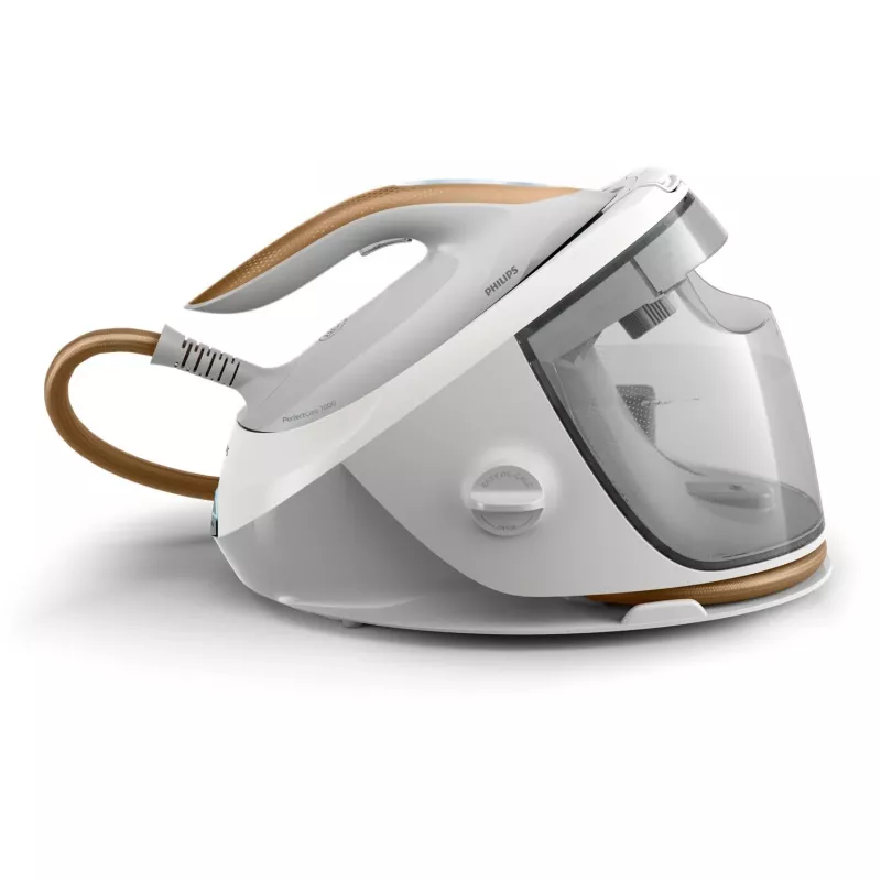 Philips 7000er Serie PSG7040/10 Dampfbügelstation 2100 W 1,8 L SteamGlide Elite-Bügelsohle Gold, Weiß