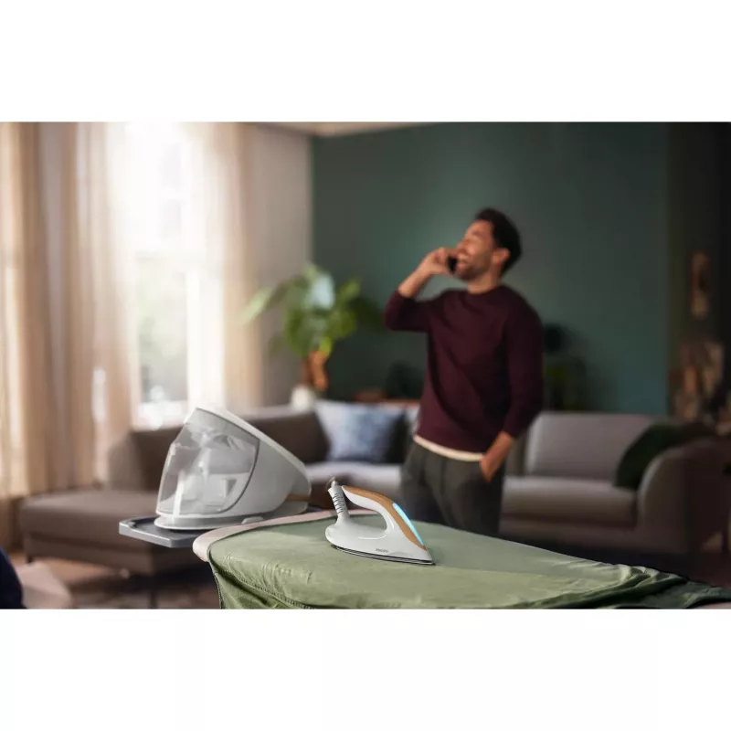 Philips 7000er Serie PSG7040/10 Dampfbügelstation 2100 W 1,8 L SteamGlide Elite-Bügelsohle Gold, Weiß