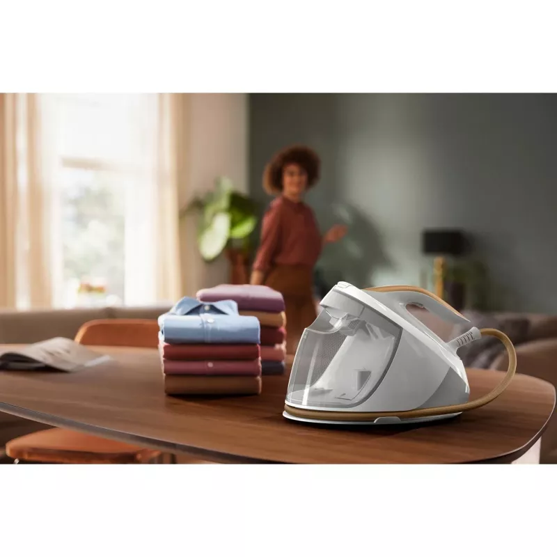 Philips 7000er Serie PSG7040/10 Dampfbügelstation 2100 W 1,8 L SteamGlide Elite-Bügelsohle Gold, Weiß