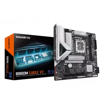 Motherboard GIGABYTE B860M EAGLE V2 — Micro ATX, LGA 1851, Intel B860, 2 DIMM DDR5 bis 9066 MHz, PCIe 5.0, 2.5GbE
