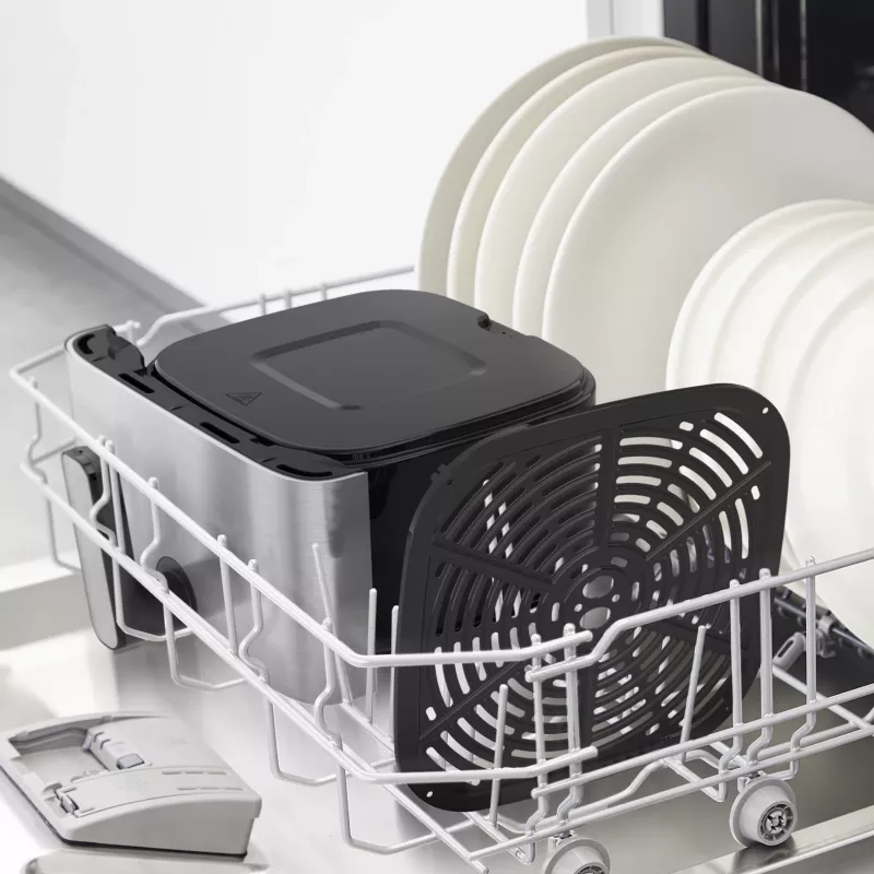 Tefal Easy Fry Mega EY855D10 Fritteuse Einzeln 7,5 l Standgerät 2020 W Heißluftfritteuse Schwarz, Edelstahl