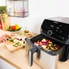 Tefal Easy Fry Mega EY855D10 Fritteuse Einzeln 7,5 l Standgerät 2020 W Heißluftfritteuse Schwarz, Edelstahl