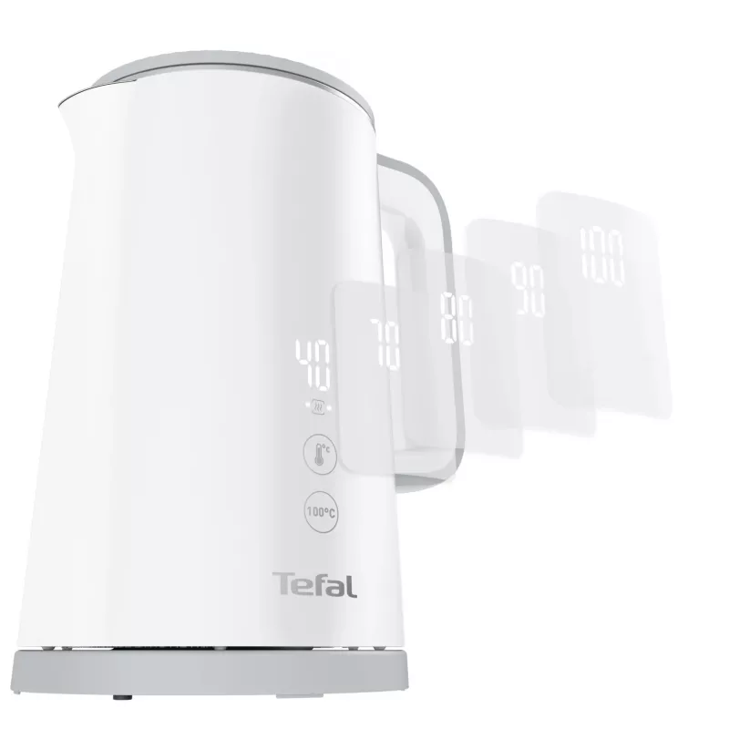 Elektro-Wasserkocher Tefal KO6931, 1,5 L, 1800 W, weiß, 5 Temperatureinstellungen, Warmhaltefunktion 30 Min.