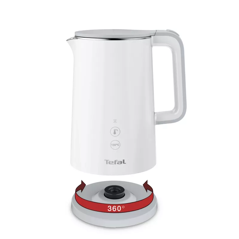 Elektro-Wasserkocher Tefal KO6931, 1,5 L, 1800 W, weiß, 5 Temperatureinstellungen, Warmhaltefunktion 30 Min.