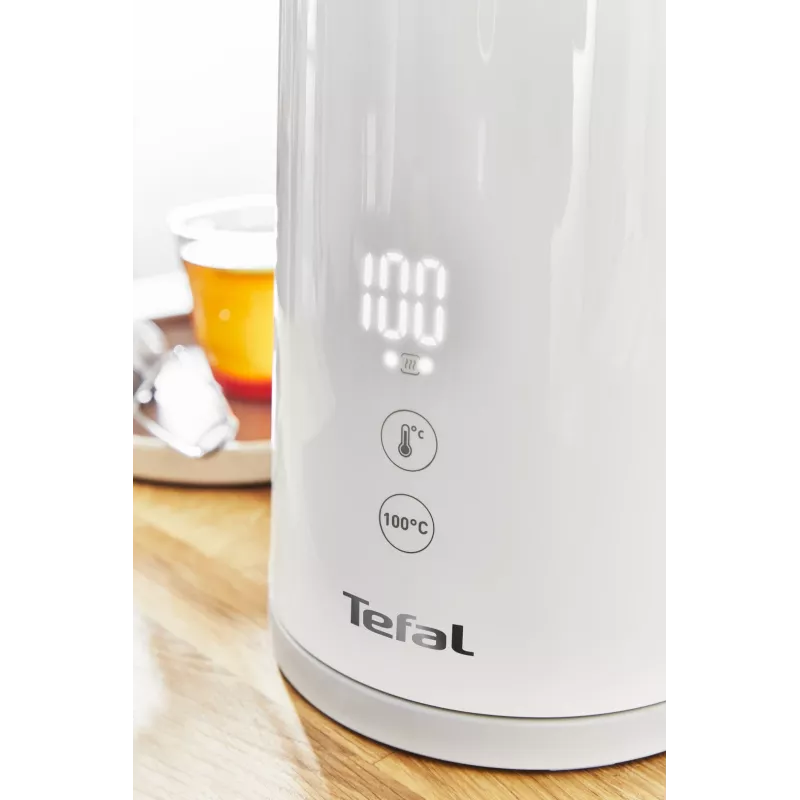 Elektro-Wasserkocher Tefal KO6931, 1,5 L, 1800 W, weiß, 5 Temperatureinstellungen, Warmhaltefunktion 30 Min.