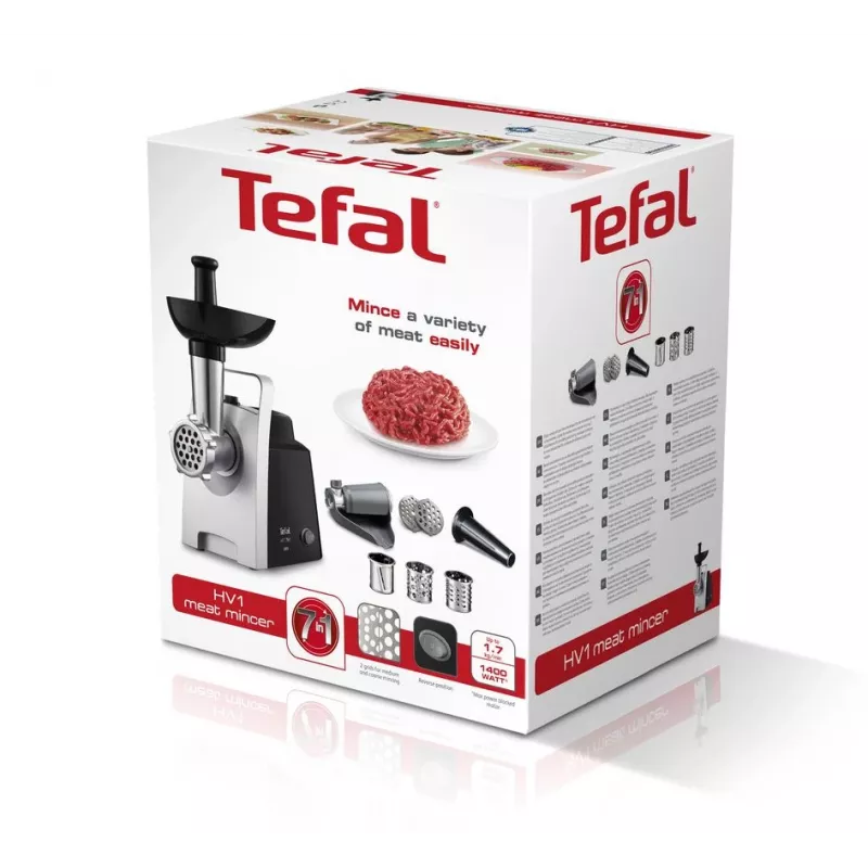 Tefal HV1 NE1098 Fleischwolf 1400 W 1,7 kg/min Schwarz, Silber
