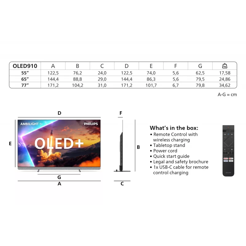 Fernseher Philips 77OLED910/12 77 Zoll 4K Ultra HD OLED 3840 x 2160