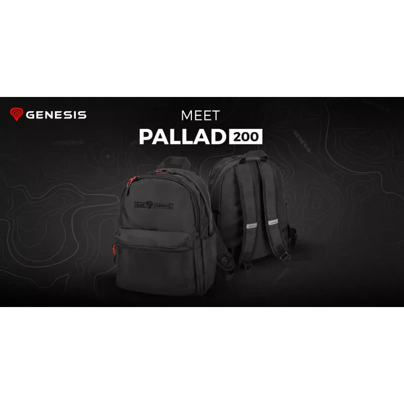 Gaming-Rucksack Genesis GENESIS Palladium 200 — Schwarz, Polyester, 140×280×400 mm
