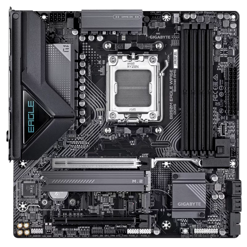 Motherboard GIGABYTE B850M EAGLE WIFI6E Socket AM5 für AMD Ryzen 7000/8000/9000, DDR5 bis 8200MHz (OC), PCIe 5.0, Wi‑Fi 6E, 2.5 GbE