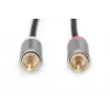 Audio-Adapterkabel Digitus DB-510330-010-S 3,5 mm auf RCA 1 m Schwarz