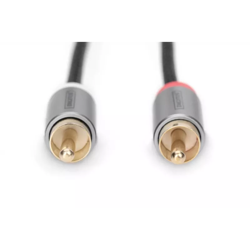 Audio-Adapterkabel Digitus DB-510330-010-S 3,5 mm auf RCA 1 m Schwarz