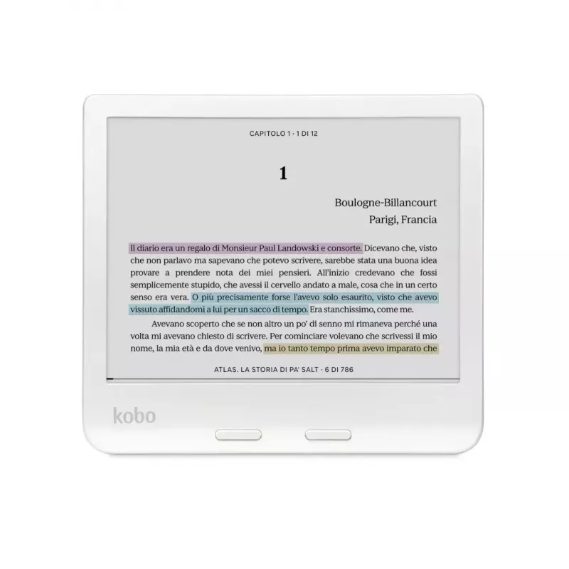 E-Book-Reader Kobo Libra Colour 7 Zoll E Ink Kaleido, 32 GB, Wi‑Fi, Bluetooth, wasserdicht, Weiß