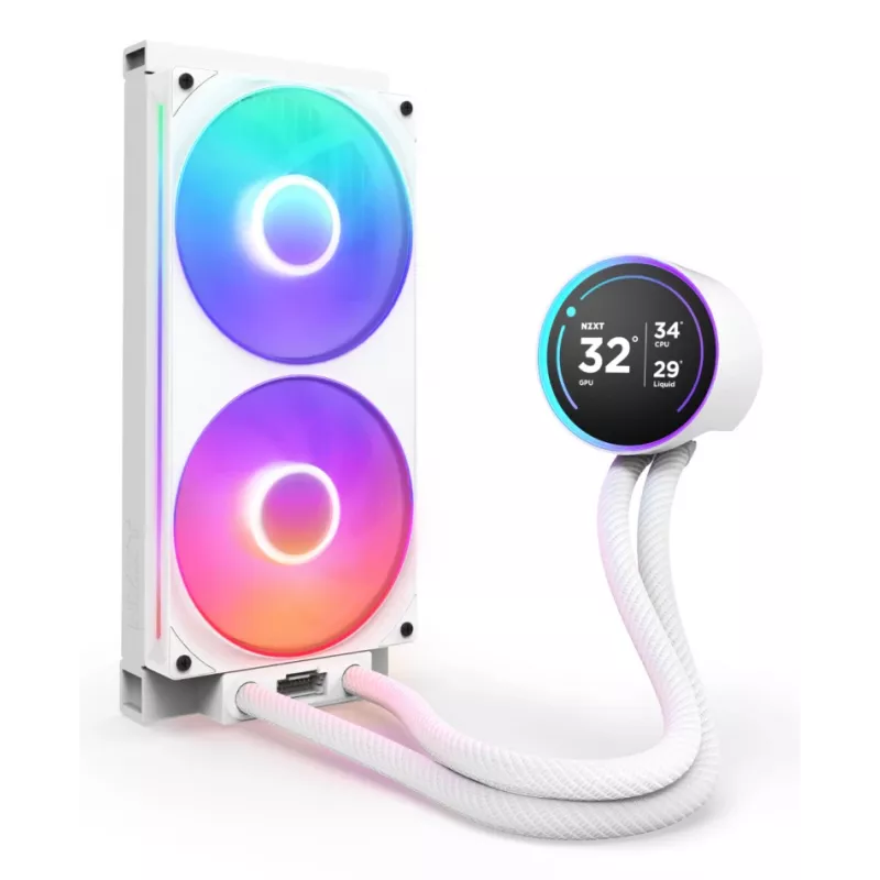 All-in-One-Flüssigkeitskühler NZXT Kraken Elite 280 RGB 14 cm Weiß