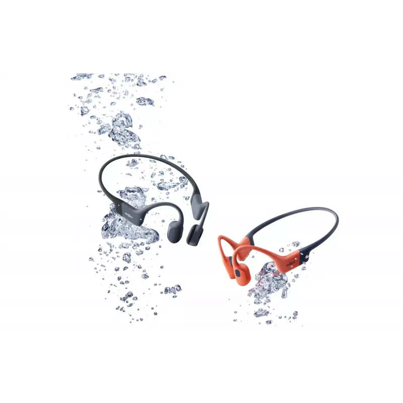Headset Shokz OpenSwim Pro — kabelloses Open-Ear-Knochenleitungs-Headset, IP68 wasserdicht, Bluetooth 5.4, 32 GB, 9 Std. Wiedergabe, grau