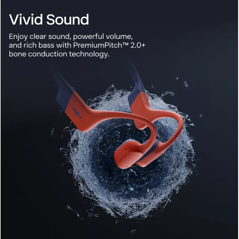 Headset Shokz OpenSwim Pro — kabelloses Open-Ear-Knochenleitungs-Headset, IP68 wasserdicht, Bluetooth 5.4, 32 GB, 9 Std. Wiedergabe, grau