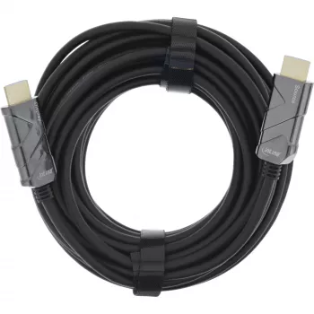 InLine HDMI AOC Kabel, Ultra High Speed HDMI Kabel, 8K4K, schwarz, 20 m