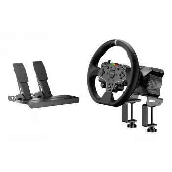 Moza Racing R3 Racing Wheel und Pedale für PC, Lenkrad + Pedale, PC, D-Pad, Menütaste, Modustaste, Pause-/Set-Taste, Starttaste, Digital, Unbegrenzt, Direktantrieb