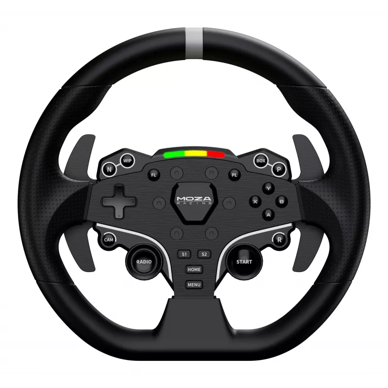Moza Racing R3 Racing Wheel und Pedale für PC, Lenkrad + Pedale, PC, D-Pad, Menütaste, Modustaste, Pause-/Set-Taste, Starttaste, Digital, Unbegrenzt, Direktantrieb