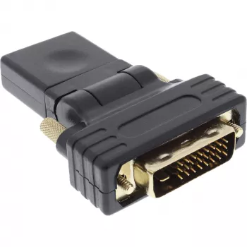 InLine HDMI-auf-DVI-Adapter HDMI-Buchse / DVI-Stecker flexibel vergoldet 4K2K