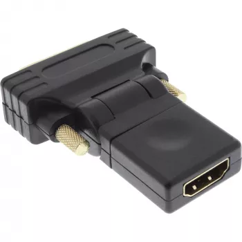 InLine HDMI-auf-DVI-Adapter HDMI-Buchse / DVI-Stecker flexibel vergoldet 4K2K