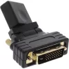 InLine HDMI-auf-DVI-Adapter HDMI-Buchse / DVI-Stecker flexibel vergoldet 4K2K