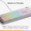 Mechanische kabelgebundene Full-Size-Tastatur (100%) GLORIOUS GMMK 3 HE – Weiß, USB, QWERTY, RGB
