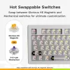 Mechanische kabelgebundene Full-Size-Tastatur (100%) GLORIOUS GMMK 3 HE – Weiß, USB, QWERTY, RGB