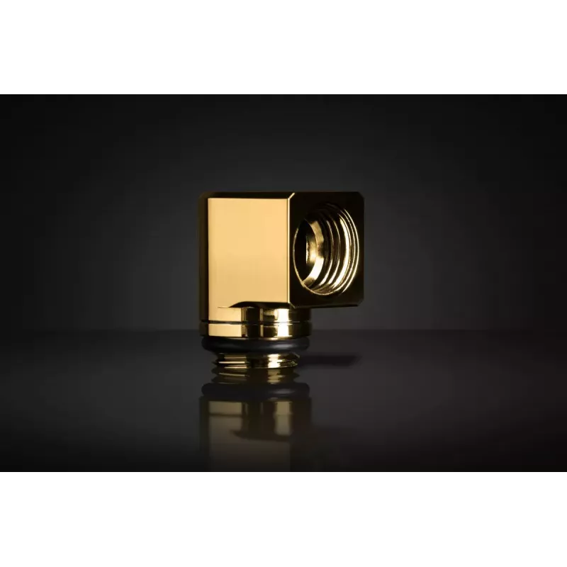 Fitting EK Water Blocks Messing Gold 20,8 mm Höhe 1,65 cm Durchmesser