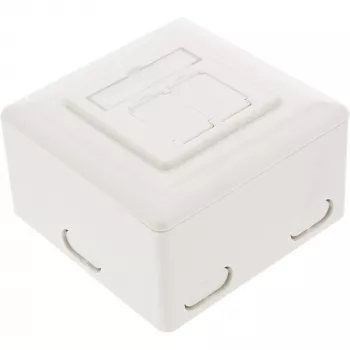 Wandanschlussdose InLine Cat.6 2x RJ45 horizontal — Aufputz- oder Unterputzmontage
