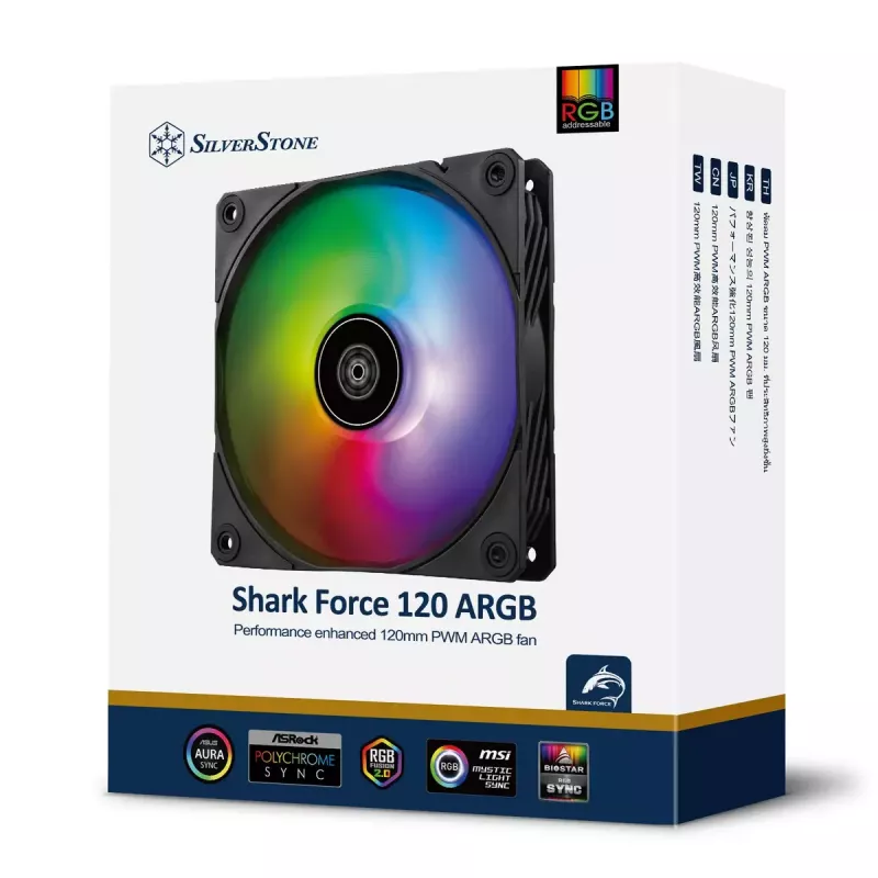 Fan Silverstone Shark Force 120 ARGB 2500 RPM 4.66 mmH2O