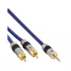 InLine Audiokabel Premium 2x Cinch-Stecker / 3,5 mm Klinke goldbeschichtet 2 m