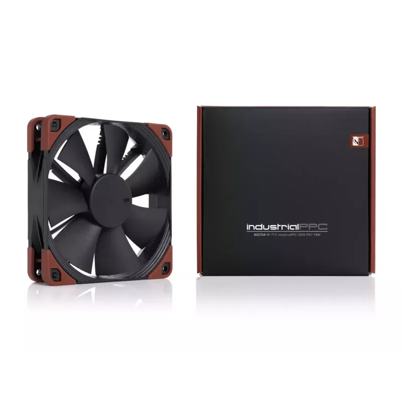 Lüfter Noctua NF-F12 INDUSTRIALPPC-2000 12 cm 450-2000 U/min Schwarz Braun