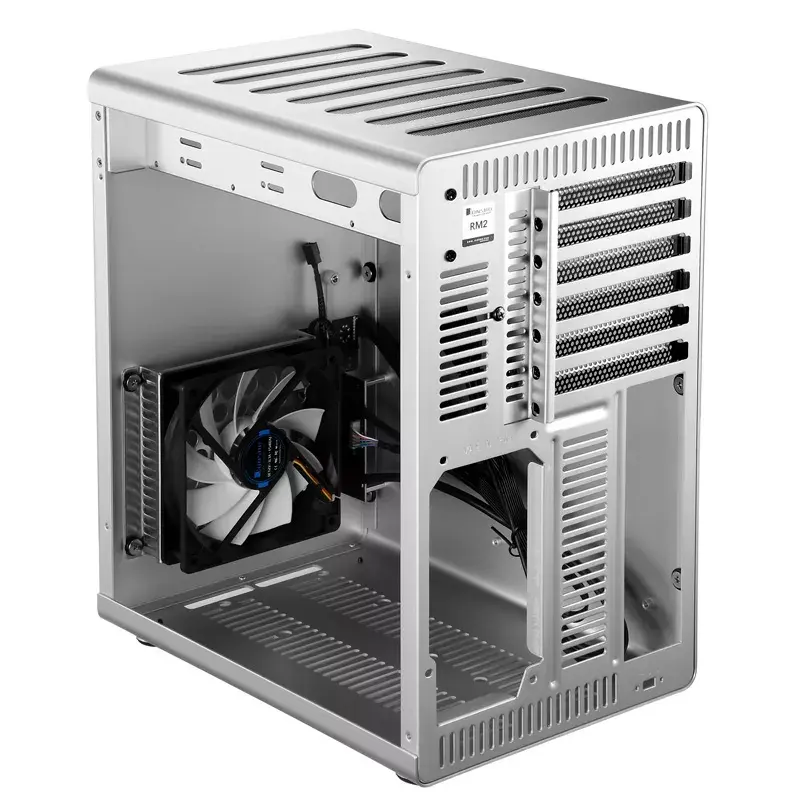 PC-Gehäuse Jonsbo RM2 Silber ATX ITX micro ATX 120mm Lüfter