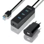 Axagon HUE-S2BP 4x USB 3.0 LADEHUB mit 1,2 m Kabel inkl. Netzteil