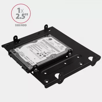 Axagon RHD-435 Halterung für 4x 2,5 Zoll oder 2x 2,5 Zoll HDD/SSD & 1x 3,5 Zoll HDD in 5,25-Zoll-Schacht, Metall