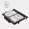 Axagon RHD-435 Halterung für 4x 2,5 Zoll oder 2x 2,5 Zoll HDD/SSD & 1x 3,5 Zoll HDD in 5,25-Zoll-Schacht, Metall