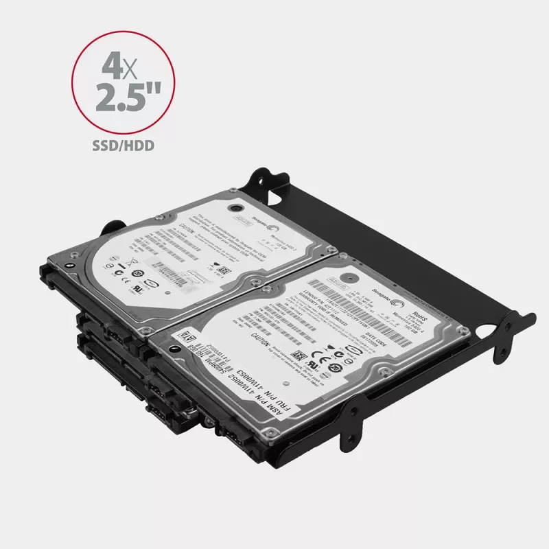 Axagon RHD-435 Halterung für 4x 2,5 Zoll oder 2x 2,5 Zoll HDD/SSD & 1x 3,5 Zoll HDD in 5,25-Zoll-Schacht, Metall