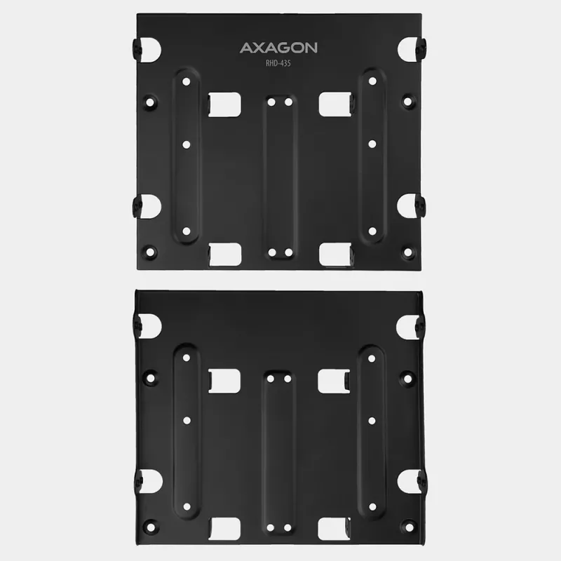 Axagon RHD-435 Halterung für 4x 2,5 Zoll oder 2x 2,5 Zoll HDD/SSD & 1x 3,5 Zoll HDD in 5,25-Zoll-Schacht, Metall