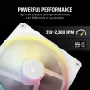 CORSAIR Icue Link Lx140-r RGB 140mm PWM Reverse Lüfter Starter-Kit - Weiß