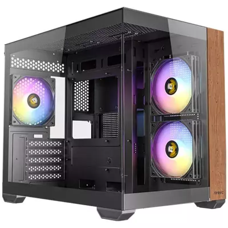 PC-Gehäuse Antec CX600M Midi Tower Schwarz, Holz