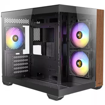 PC-Gehäuse Antec CX600M Midi Tower Schwarz, Holz