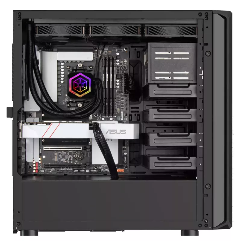 PC-Gehäuse Silverstone SETA D1 Midi Tower Schwarz