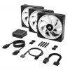 CORSAIR Qx RGB Series Icue Link Qx120 RGB 120 mm magnetischer Kuppel-RGB-Lüfter Starter-Kit