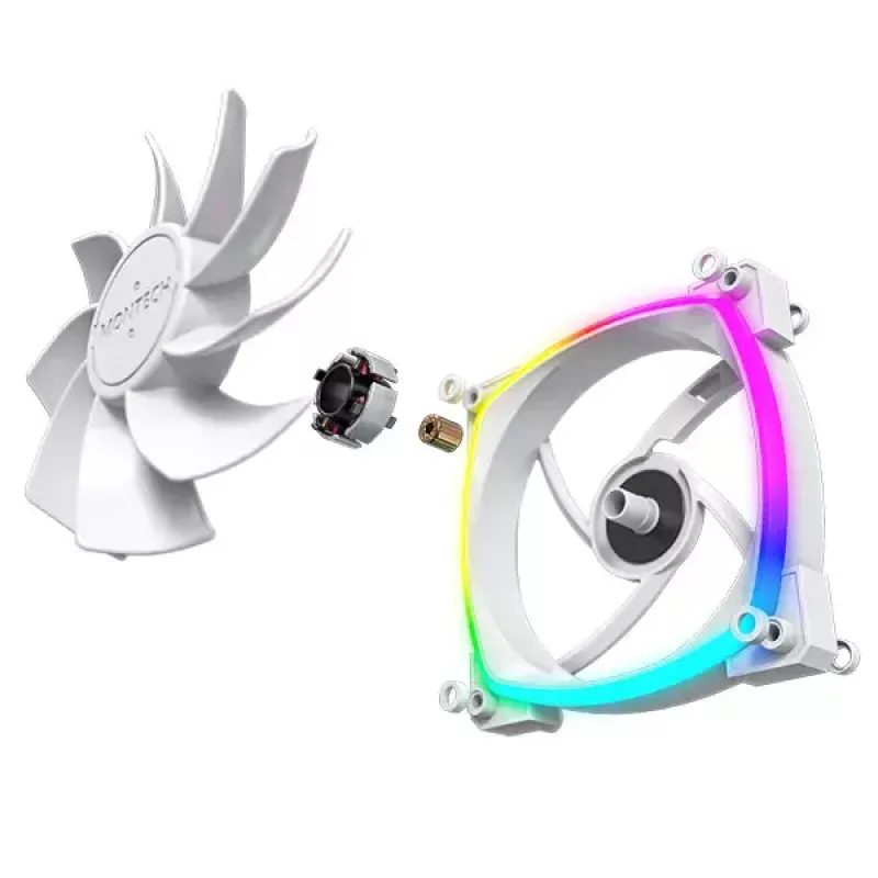 Fan Montech RX120 PWM 12 cm 800-1600 RPM 27 dB White