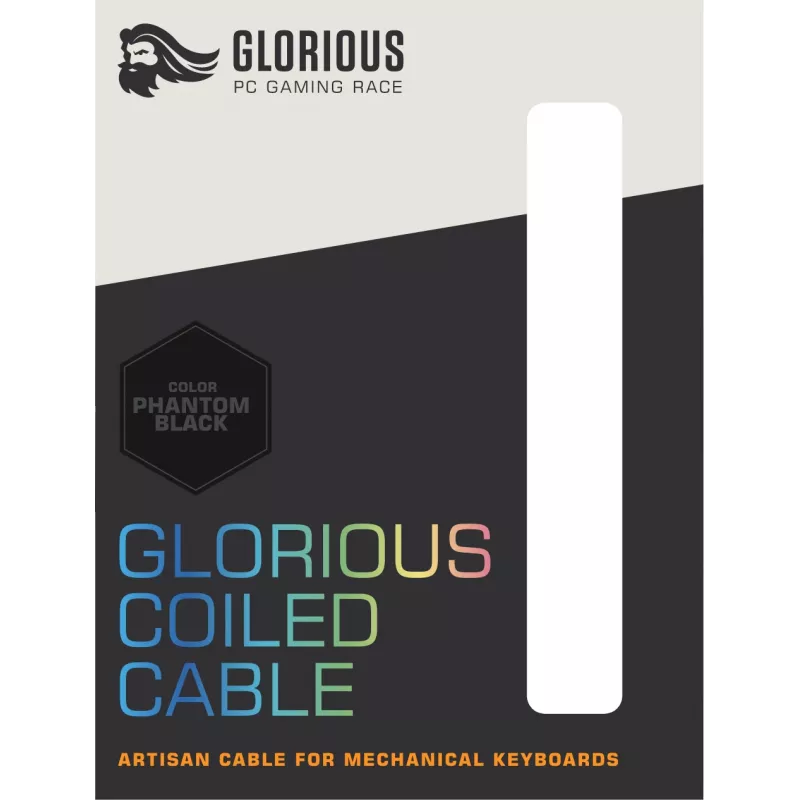 Glorious Gaming Coiled Schwarz 1,37 m