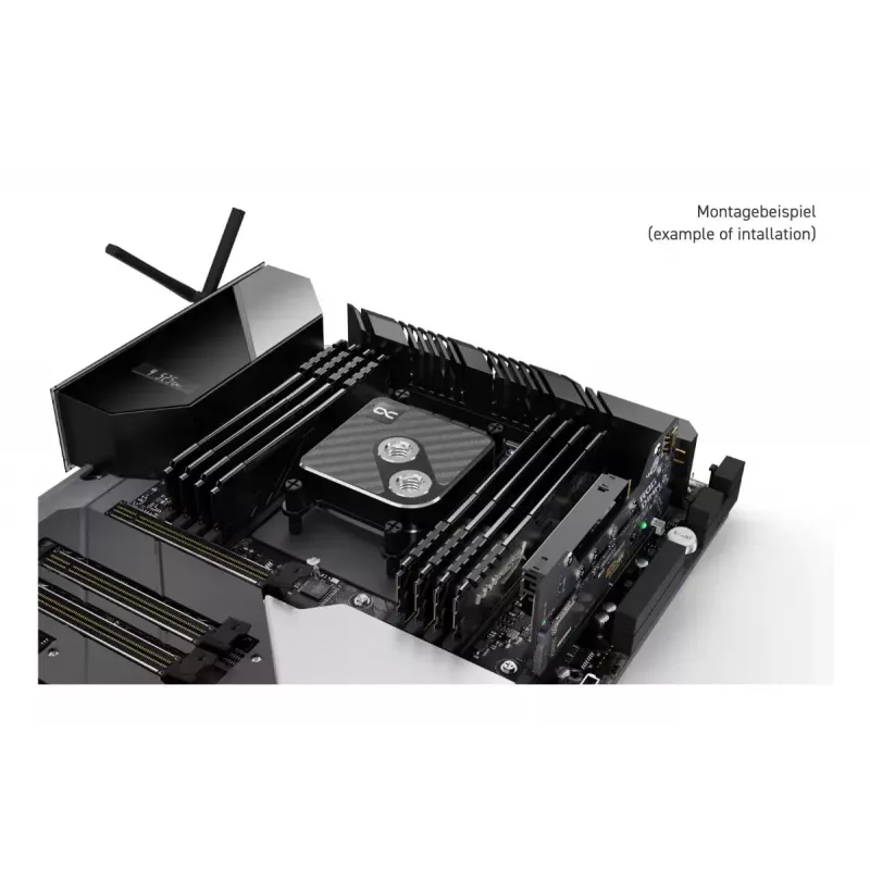 Wasserkühlblock Alphacool Core 1 Carbon Messing Kupfer Nickel Schwarz 72mm