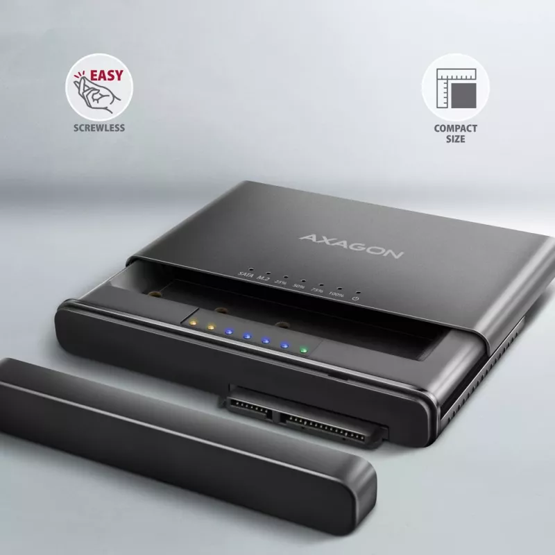 Clone Master USB-C Axagon ADSA-CC NVMe M.2 SSD & SATA HDD