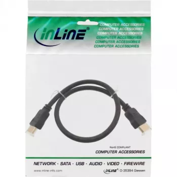 InLine High Speed HDMI Kabel mit Ethernet Premium 4K2K Stecker / Stecker schwarz 1,5 m