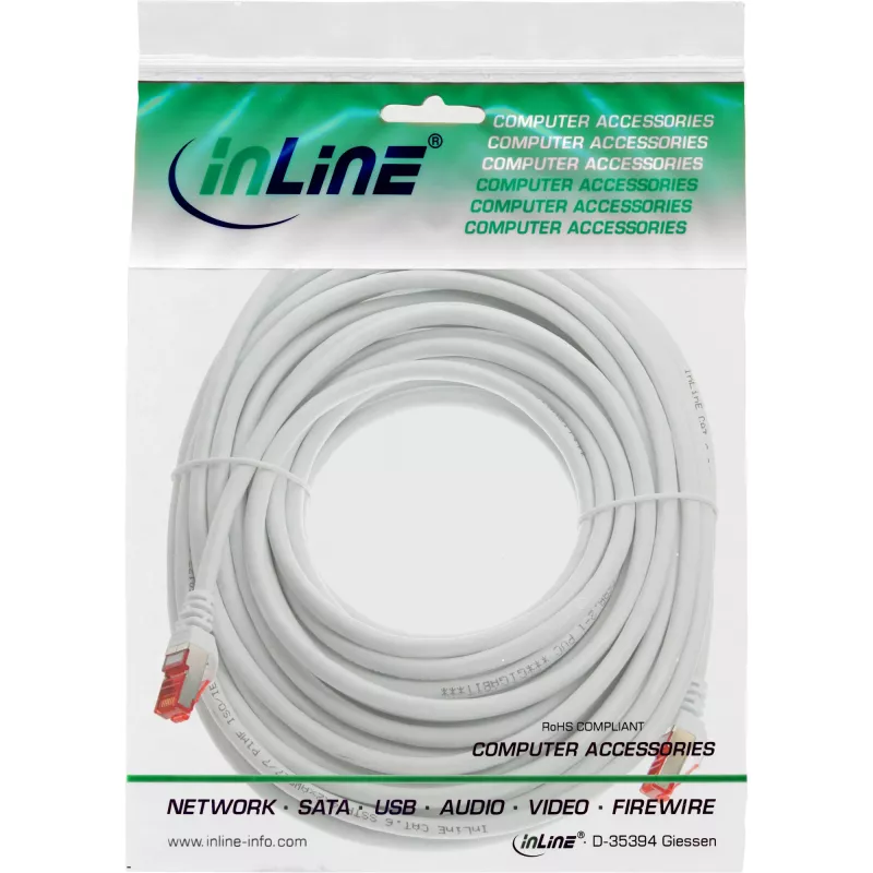 InLine Patchkabel S/FTP PiMF Cat.6 250MHz PVC Kupfer weiß 5m